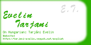 evelin tarjani business card