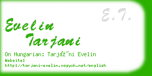 evelin tarjani business card